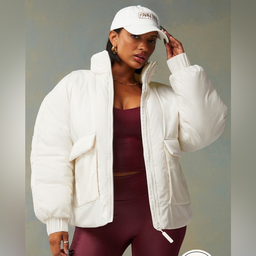 Fabletics Ivory Puffer Jacket